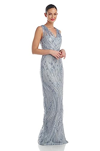 Image of JS Collections Women's Rosalynn V-Neck Column Gown