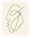 Eternity, Abstract Single Line Drawing, Minimalist Abstract Art, Black and Cream Contemporary Wall Art For Bedroom and Home Decor, Modern Boho Art Print Poster For Her and Him 11x14 Inches, Unframed