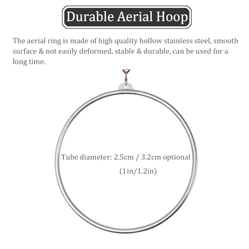 Aro aéreo 85cm/90cm para yoga y acrobacias miniatura 5