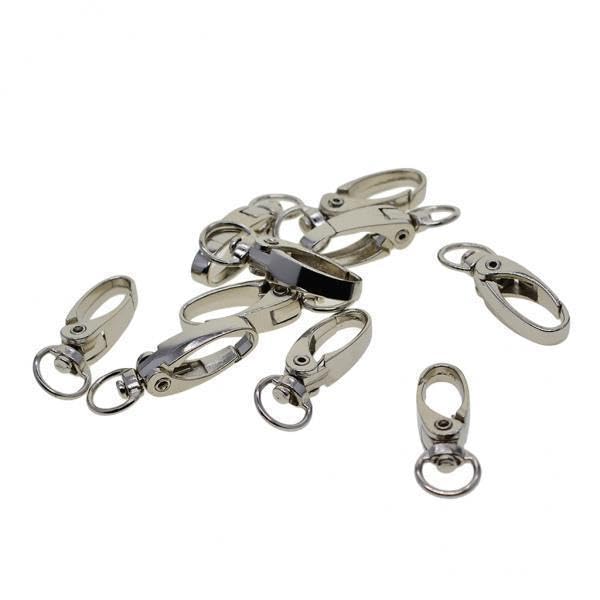4x10 Pieces Swivel Snap Lobster Clasp Clips Keychain Key Rings DIY Carabiners-image-28