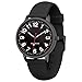 IBSO Nurse Watch for Nurse Medical Professionals Men Women Easy to Read Dial Wristwatches Silicone Band Second Hand Watches (102 BK BK)