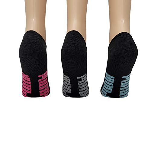 Puma Women's Invisble No Show Athletic Socks Black (pack of 6)3