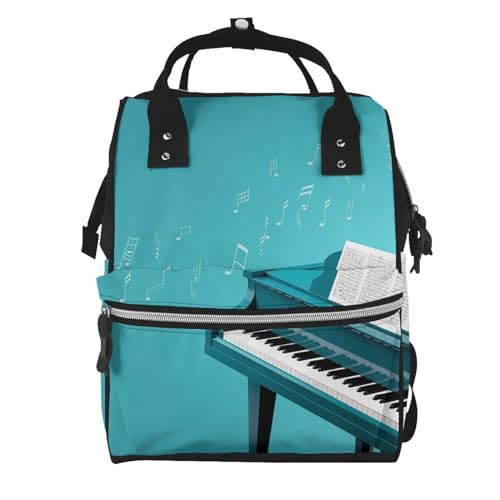 Sac à dos à langer grande capacité avec compartiments maman piano