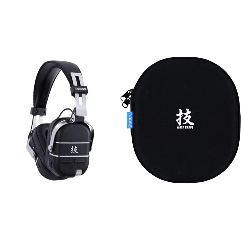 BOSS Waza-Air Wireless Personal Amplification System Bündel mit BOSS Carry Case für Waza Air und Waza Air Bass Kopfhörer