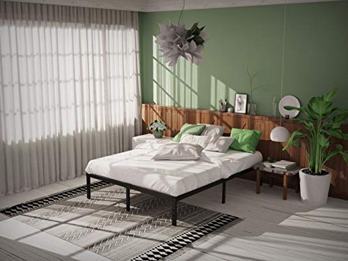 COMASACH 16 Inch King Size Bed Frame Supports up to 3500lbs, No Box Spring Needed, Platform with Heavy Sturdy Metal Steel, Easy Assembly, Under Bed Storage, Noise-Free, Non-Slip