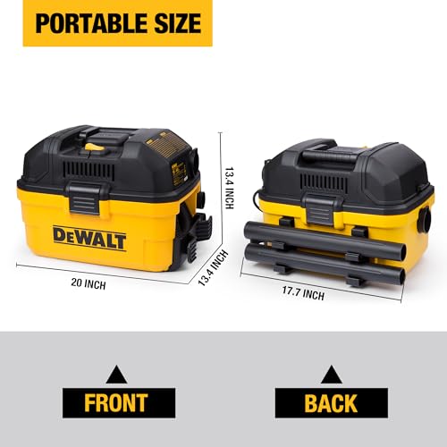 DEWALT 4 Gal. 5.0 HP Poly Wet/Dry Vacuum with Hose and Accessories DXV04T - Image 4