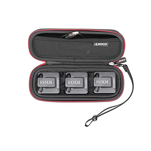 RLSOCO Case for RODE Wireless Go II/RODE Wireless GO Wireless Microphone System- Fit for Three Channels