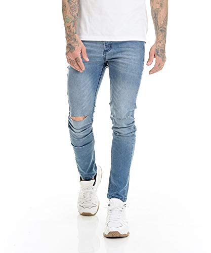 CALÇA JEANS PREMIUM DESTROYED SKINNY RASGADA OFFERT (40)