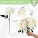 Hananona 12 Pcs Artificial Chrysanthemums Flowers Ball Flower, Fake Mums Flowers White Silk Flowers for Spring Home Decor Indoor Floral Arrangement Table Centerpiece (12, White)