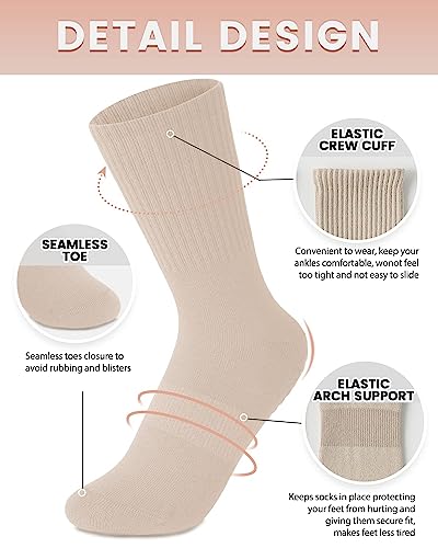 RYMAUP®Rutschfeste Pilates-Socken mit Griffen für Damen, rutschfeste Socken für Yoga, Ballett, Barfuß-Workout, rutschfeste Sportsocken – Bild 5