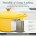 Larder & Vine Enameled Cast Iron 5.7qt Dutch Oven Pot with Lid | Bread Baking | Compatible on All Cooktops & Oven Safe to 500° F | Great for Sourdough Bread | Limoncello