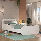 Cama Juvenil/solteiro Safira Mdf Branco Premium Multimóveis para colchão 188 x 88 cm