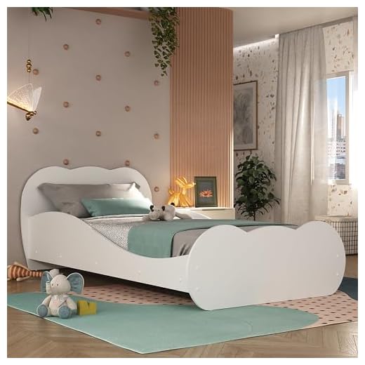 Cama Juvenil/solteiro Safira Mdf Branco Premium Multimóveis para colchão 188 x 88 cm