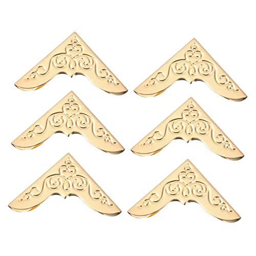 BEBEMOKO 20pcs Antique Style Book Corner Protectors Durable Guards for Photo Albums Scrapbooking Menus and Folders for Notebook Edges