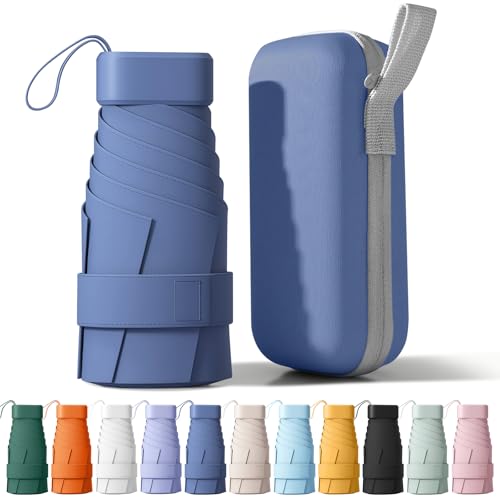 YYHCC Parapluie capsule, parapluie, petit parapluie de poche, bleu marine