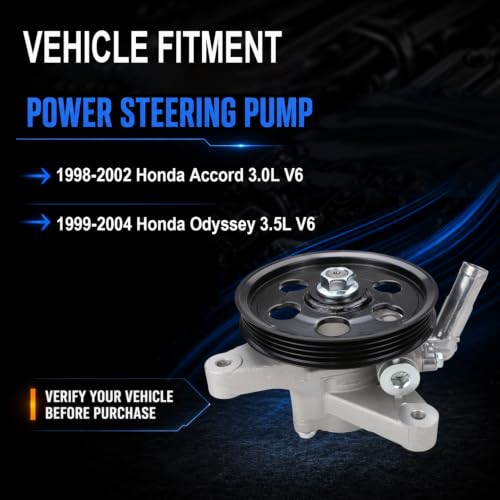 Image of Flecto 56110-P8C-A01 Steering Pump with Pulley Compatible with Honda V6