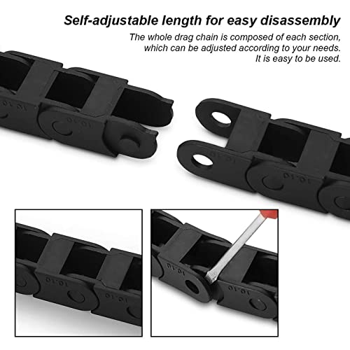 Cadeia de arrasto de cabo de fio de reboque de plástico preto Nylon cabo de arrasto com conectores d