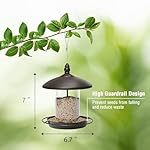 Metal Roof Bird Feeder - Chew Proof for Outdoor Hanging Wild Bird Seeds. Bronze - Image 4