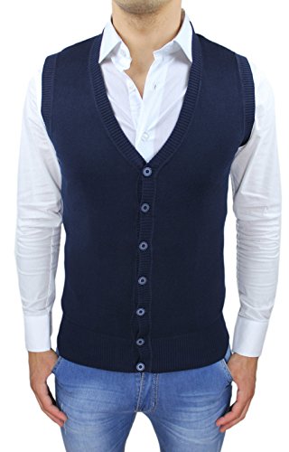 Gilet homme bleu Small maille respirante isolante thermique