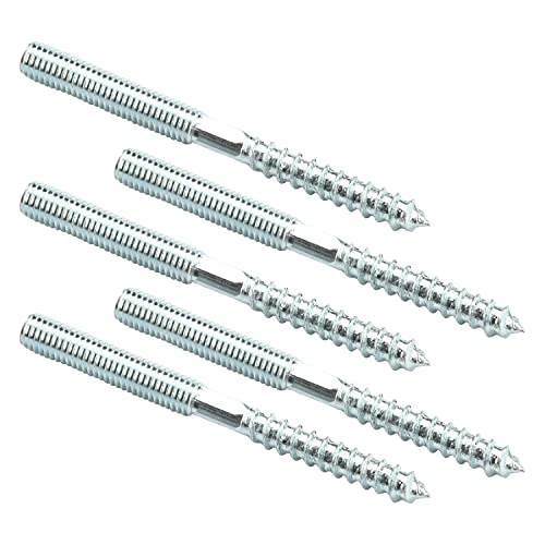 MroMax M8 x 90mm Hanger Bolts, Self Tapping Screw, 8Pcs