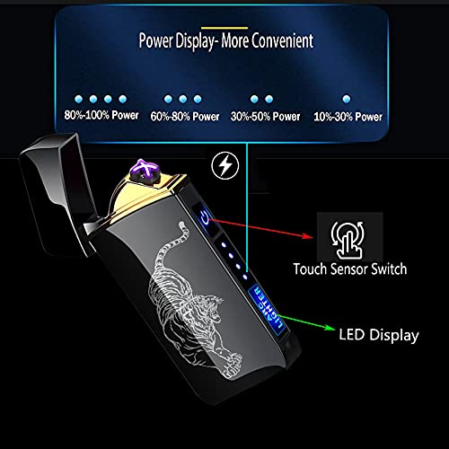 Encendedor eléctrico recargable USB ZOIPPDMS T3-Silver Ice miniatura 4