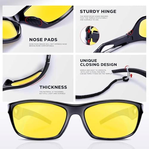 Image of RIVBOS Polarized Sports Sunglasses Driving Sun Glasses Shades for Men Women Tr90 Frame for Cycling Fishing Running RB831