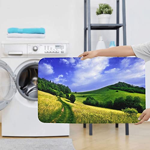 Hills Landscape Path Sky Print Rug Mats Pads Badvorleger Badteppich Set 3-teilig + Konturteppich + Toilettendeckelbezug – Bild 8