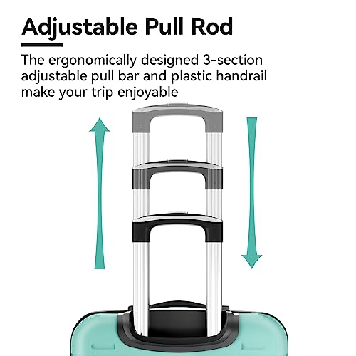 Luggage 3 Piece Set Lightweight Luggage Set Suitcases with Spinner Wheels Travel Suitcase Set,Mint Green2