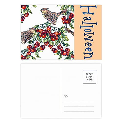 Cartes postales d'Halloween avec oiseaux lot de 20 pièces pour correspondances automnales
