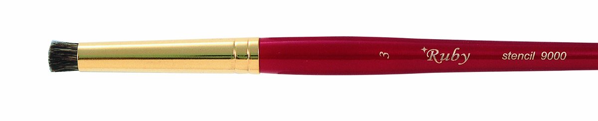 Pinceau pochoir Star Ruby n°3 pour décorer vos meubles et objets en bois