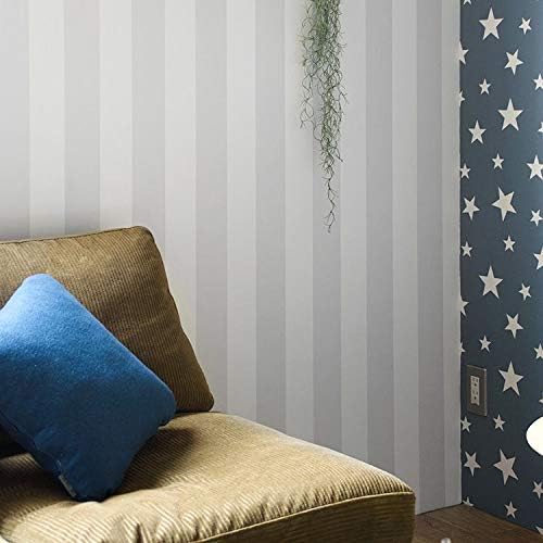 Amazon 生のり付き 国産 壁紙 クロス サンゲツ 壁紙屋本舗 オリジナル Harelu ハレル Stripe ストライプ Grayish White グレイッシュホワイト Zc4011 ストライプ 子供部屋 キッズ グレー 1m単位切り売り 壁紙