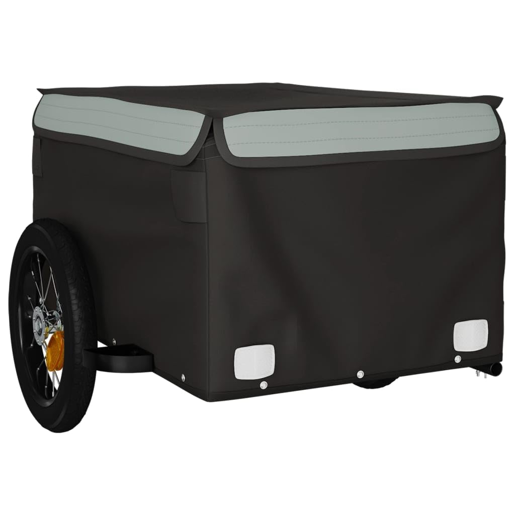 Żelazna przyczepka rowerowa 30 kg, czarno-niebieska