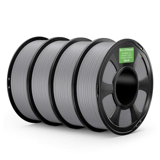 DEEPLEE PLA+ 2.0 Filament 1.75mm, Stronger Toughness 3D Printer Filament, Grey 4KG, Upgrade PLA Plus 3D Printer Filament, High Speed PLA+ Filament for Most FDM 3D Drucker