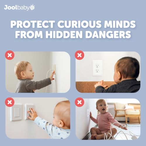 Jool Baby Outlet Covers (32 Pack) for Child Safety - Easy Adult Removal, Plug Protectors for Baby Proofing Electric Sockets - Transparent Design - Image 3