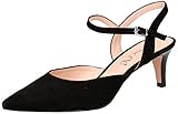 Weiches Fußbett CAPRICE Damen Gillian Slingback Pumps, Schwarz (Black Suede 4), 37 EU