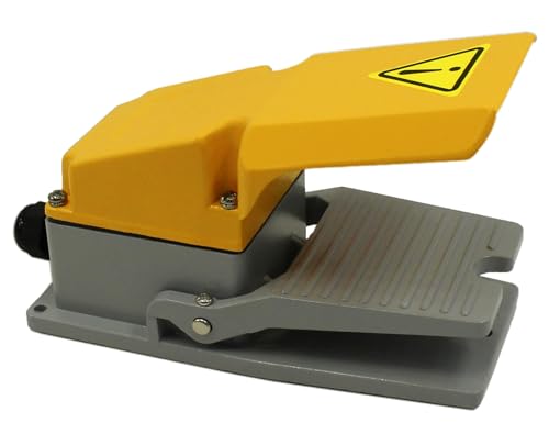 Pedal Foot Switch Heavy Duty Aluminum Cast with Guard 15A SPDT Electric Momentary Nonslip