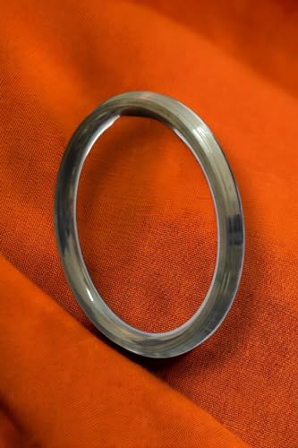 Sikh Punjabi Dori Kada Stainless Steel Bracelet For Men & Women Size 2.12, Large, Silver2