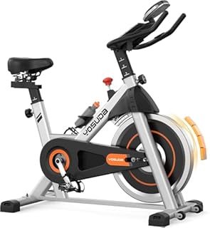 YOSUDA Magnetic Exercise Bike, Indoor Cycling Bike Stationary, Exercise Equipment with Comfortable Seat Cushion, Digital Display with Tablet Holder,Grey
