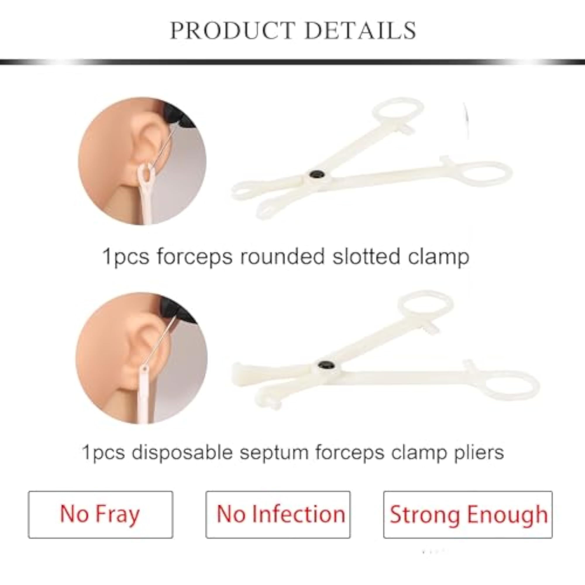 Stainless Steel Ear Piercing Kit, Disposable