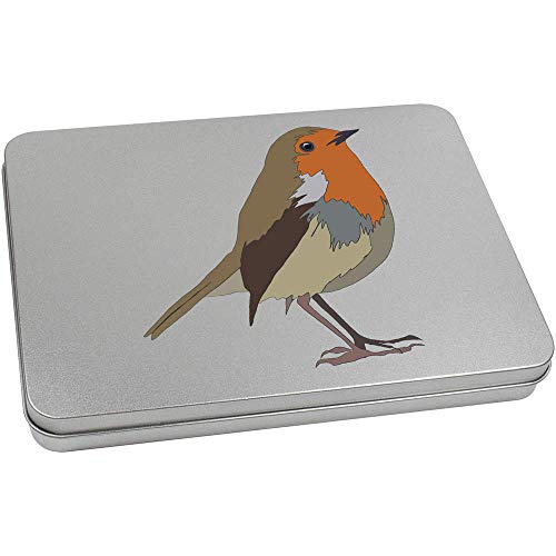 Azeeda 220mm 'Robin' Metal Hinged Tin/Storage Box (TT00135061)