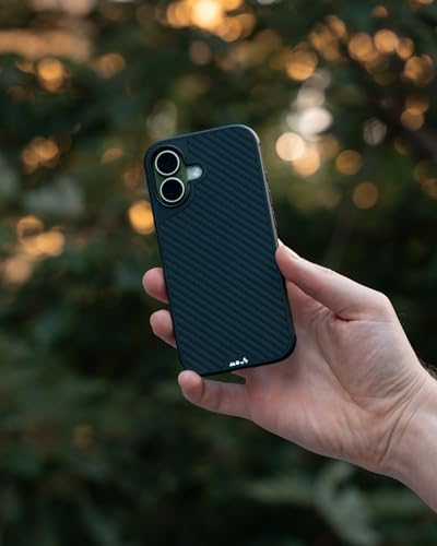 Image of Mous for iPhone 17 Case, Compatible with MagSafe - Limitless - Protective Carbon Fibre Cover for iPhone 17 - Shockproof, Full Camera Protection, Anti-Scratch Back, Black
