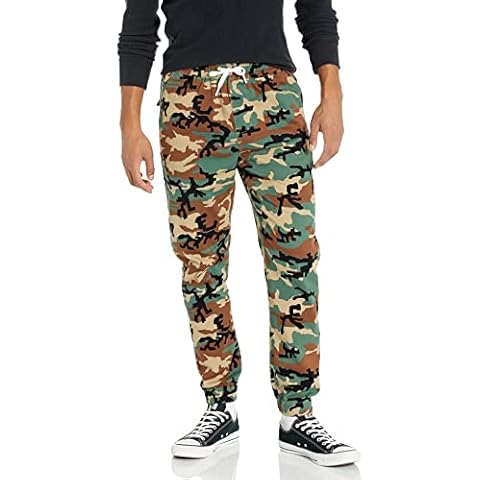 LRG Men's Game Up Jogger Sweatpants, Green Camo, Large Cover