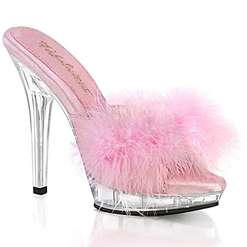 Fabulicious Women's Lip-101-8 Marabou Slipper