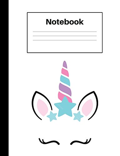 Notebook: Unicorn Blue Star, Blank, Notebook Home Office School Student Teacher Homeschool, 7.4 x 9.7 in, 200 pages for kids, school, home, students, teachers (Unicorn Fun) image 3