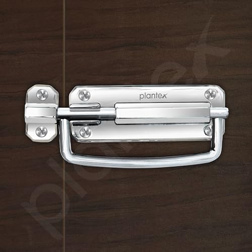 Image of Plantex Door Stopper /5 Inch Baby Latch Kadi /Door Latch for Bathroom /Door Lock for Home /Office Doors - Pack of 1 (Chrome)