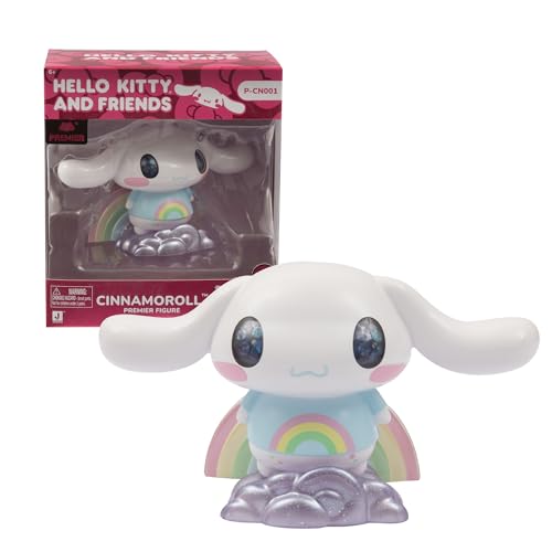 Hello Kitty And Friends Giochi Preziosi - Personaggio Cinnamoroll Da 10 Cm Serie Premier Effetto Metal, Altamente Dettagliato, Occhi Luccicanti, Effetto Glittarato Sui Simboli, Per Bambini Dai 3 Anni