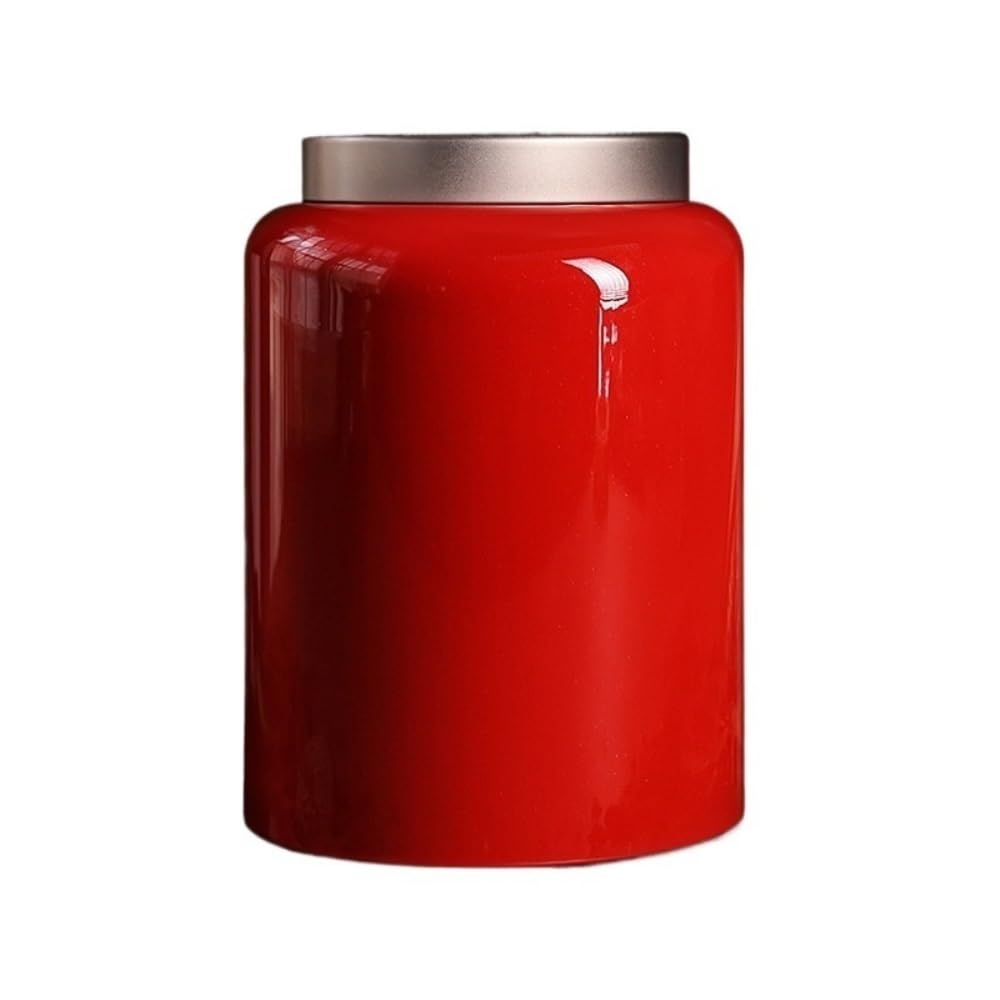 XYNSNDB Kanistry kuchenne Pojemnik do przechowywania herbaty luzem Słoik Ceramiczny szczelnie zamknię słoik Pusty słoik Słoik do przechowywania przypraw kuchennych Retro zestaw do herbaty Pojedynczy