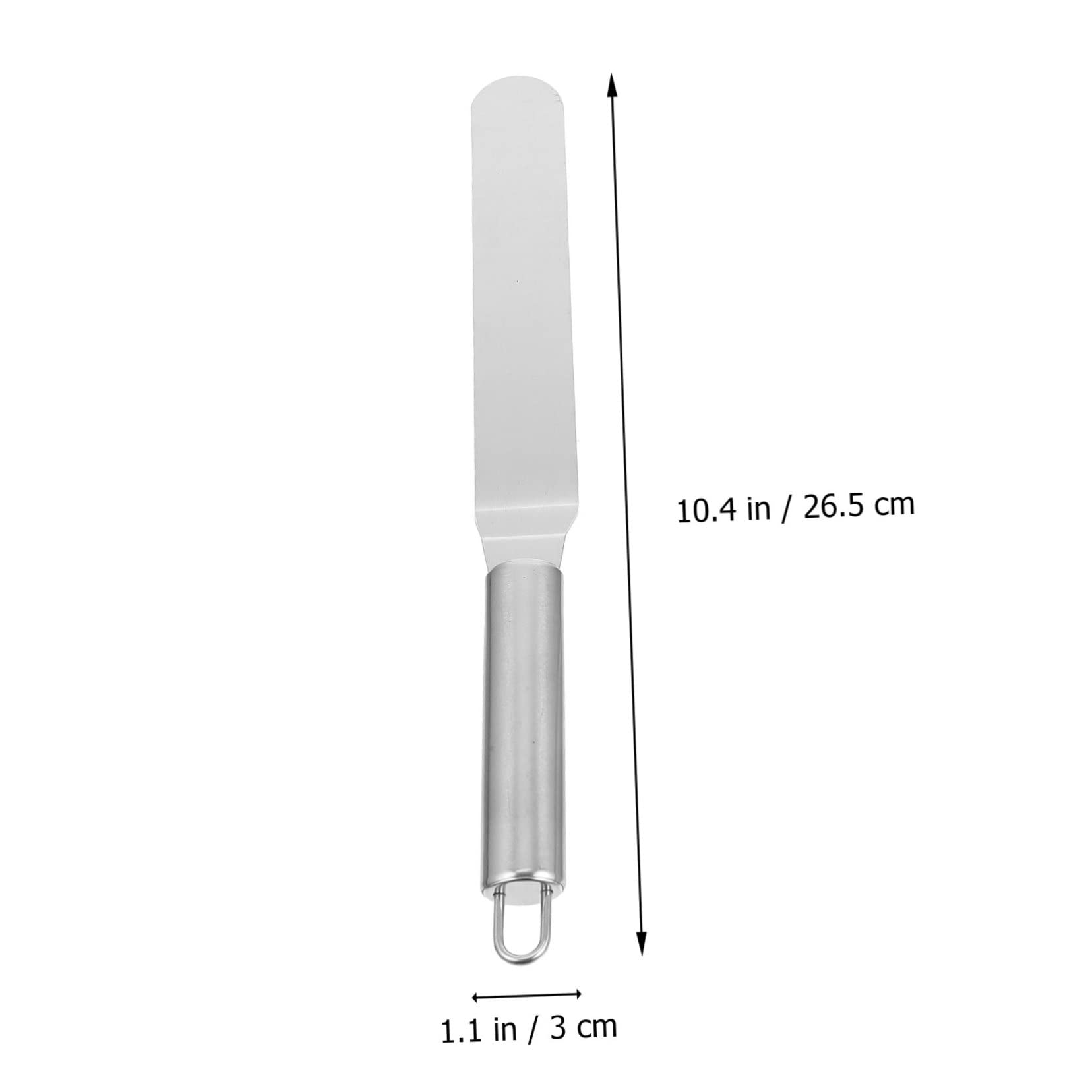 LALADEFIEE 3Pcs Stainless Steel Cake Spatula Baking Utensils for Smooth Frosting Easy Cleaning Comfortable Grip for Cake Decorating and Baking Silver