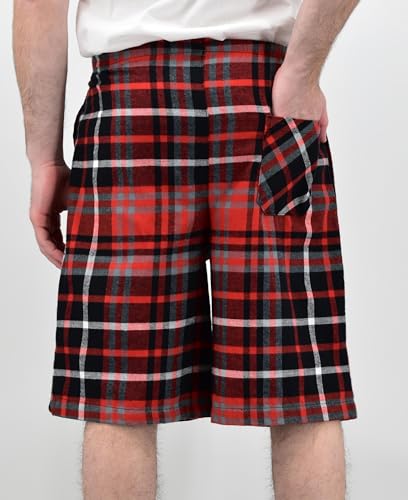 Image of Andrew Scott Men's Cotton Flannel Soft Woven Lounge PJ Shorts | Drawstring & Pockets | Multi Packs