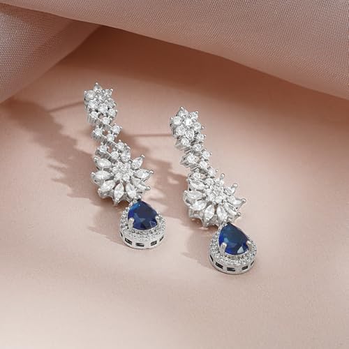 Image of Rubans American Diamond Zirconia Necklace Set Stylish Jewellery Gift for Women & Girls
